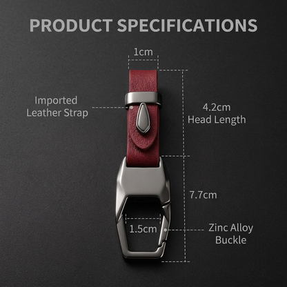 🔥 Last day for 50% off! ✨ Premium multi-functional men's car key holder with anti-loss leather case and clasp.
