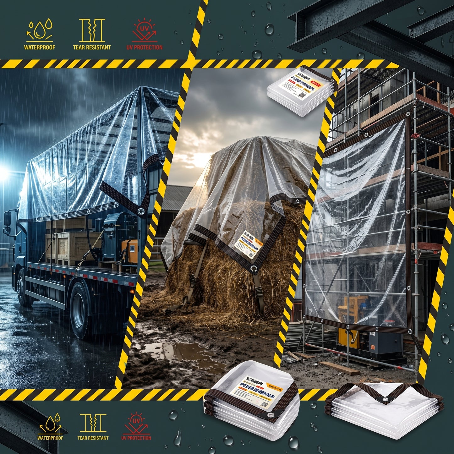 🔥 Limited-Time 50% Off 🔥 Heavy-Duty Transparent Waterproof & Heat-Insulating Tarpaulin