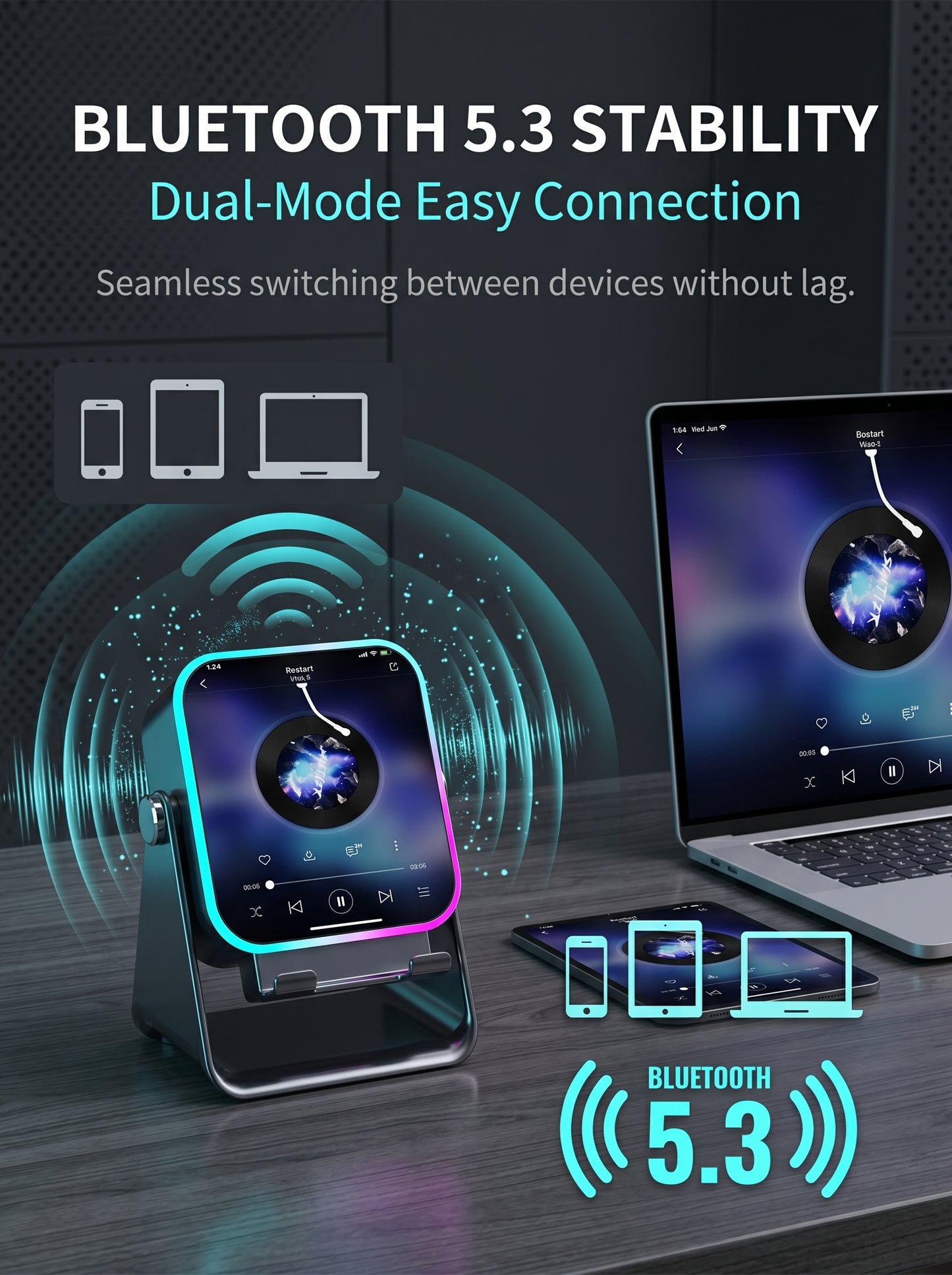 💓Brand Special: Half Price | High-Quality Magnetic Stand Speaker | Suitable for Indoor & Outdoor Use