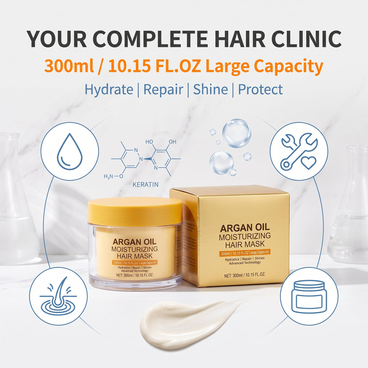 📢Last day！50% off Nourishing & Smoothing Hair Mask repairs dry, frizzy hair for a silky-smooth finish