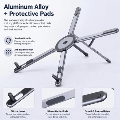 📢 Buy 1 Get 1 Free 🔥 Magnetic Portable Multi-Functional Stand for Tablets, Phones & Laptops