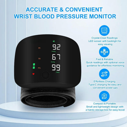 Hot sale🔥50%OFF! USB-C Rechargeable Wrist Blood Pressure Monitor