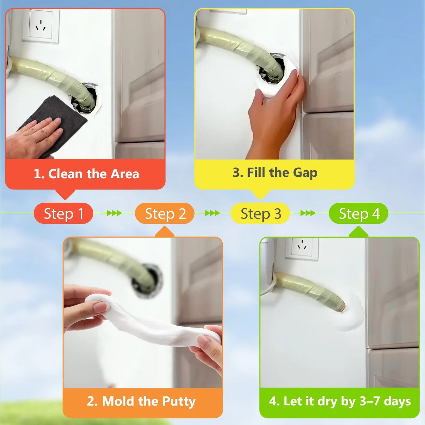 🔥10Pcs Professional Sealant Clay - Waterproof & Anti-Insect Wall Hole Filler Mud