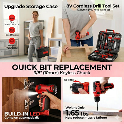 🔥🔥Father's Day Special: Half Price | Portable Household Tool Kit – Ideal for DIY and Minor Repairs