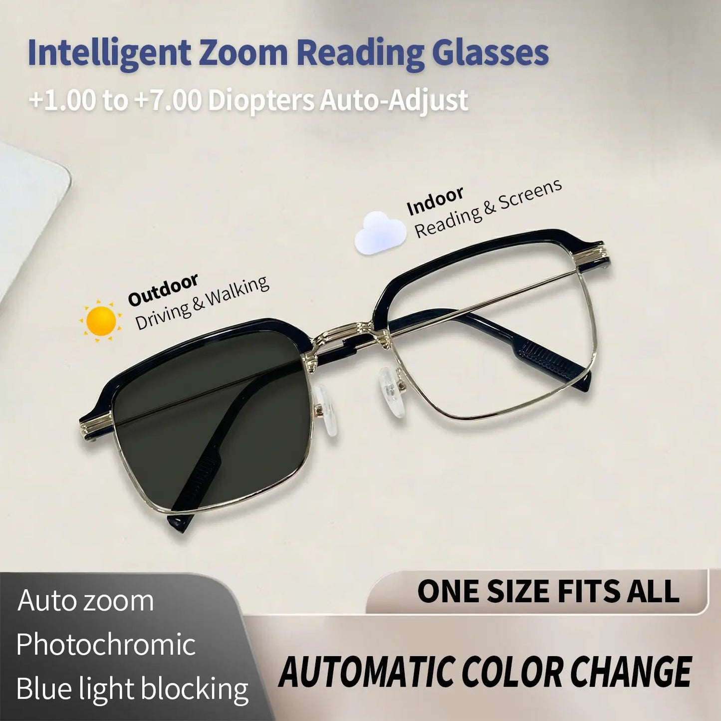 🥳2026 HOT SALE🥳💞50K+ SOLD!👓✨ Auto-Adjusting HD Reading Glasses