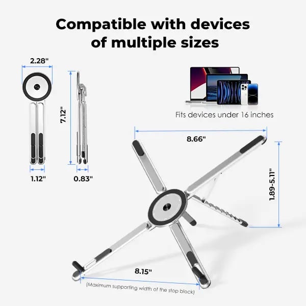 📢 Buy 1 Get 1 Free 🔥 Magnetic Portable Multi-Functional Stand for Tablets, Phones & Laptops