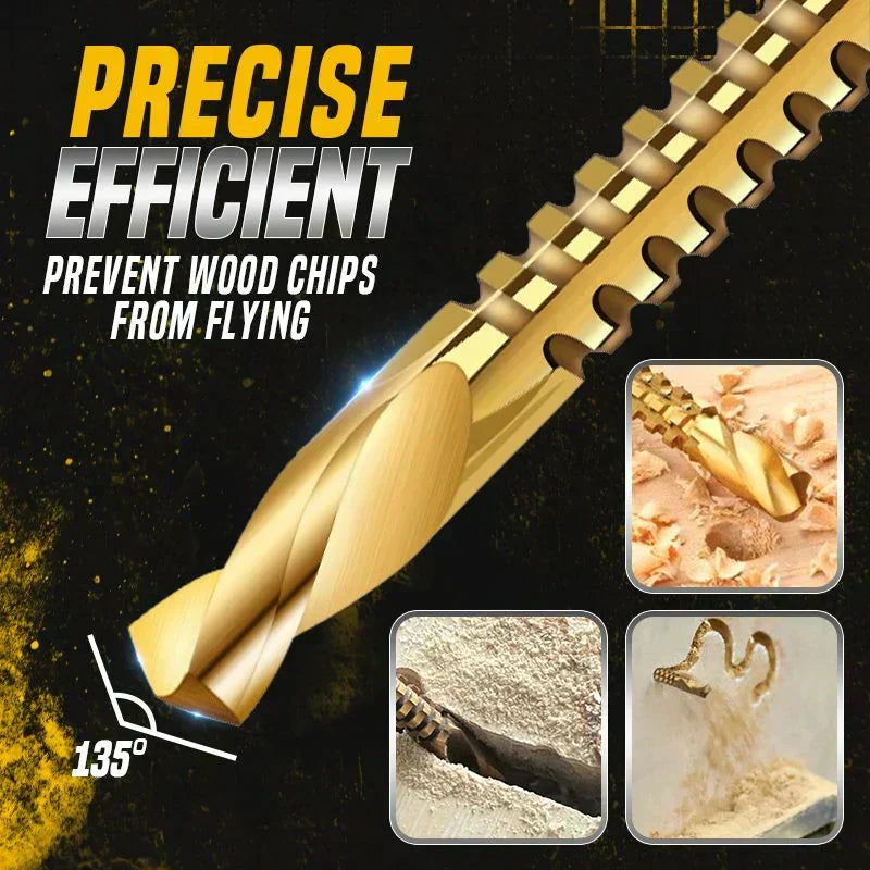🛠️ LIMITED-TIME 50% OFF! ✨ Twist Drill Bit Set – Titanium-Coated, Serrated, Multi-Material 🔩