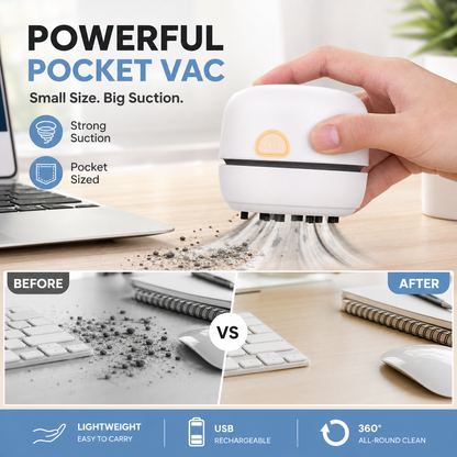 🔥Limited-time 50% off-Mini portable desktop vacuum cleaner