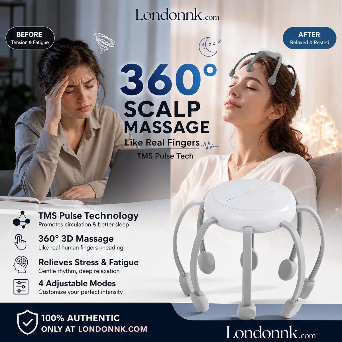 🐙Free Delivery💆‍♂️ Intelligent Octopus Head Massager🔋
