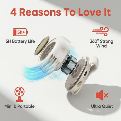 🧣💨50% OFF ! Bladeless Fan – Ultra-Light & 1.5h Fast Charge ⚡🌀