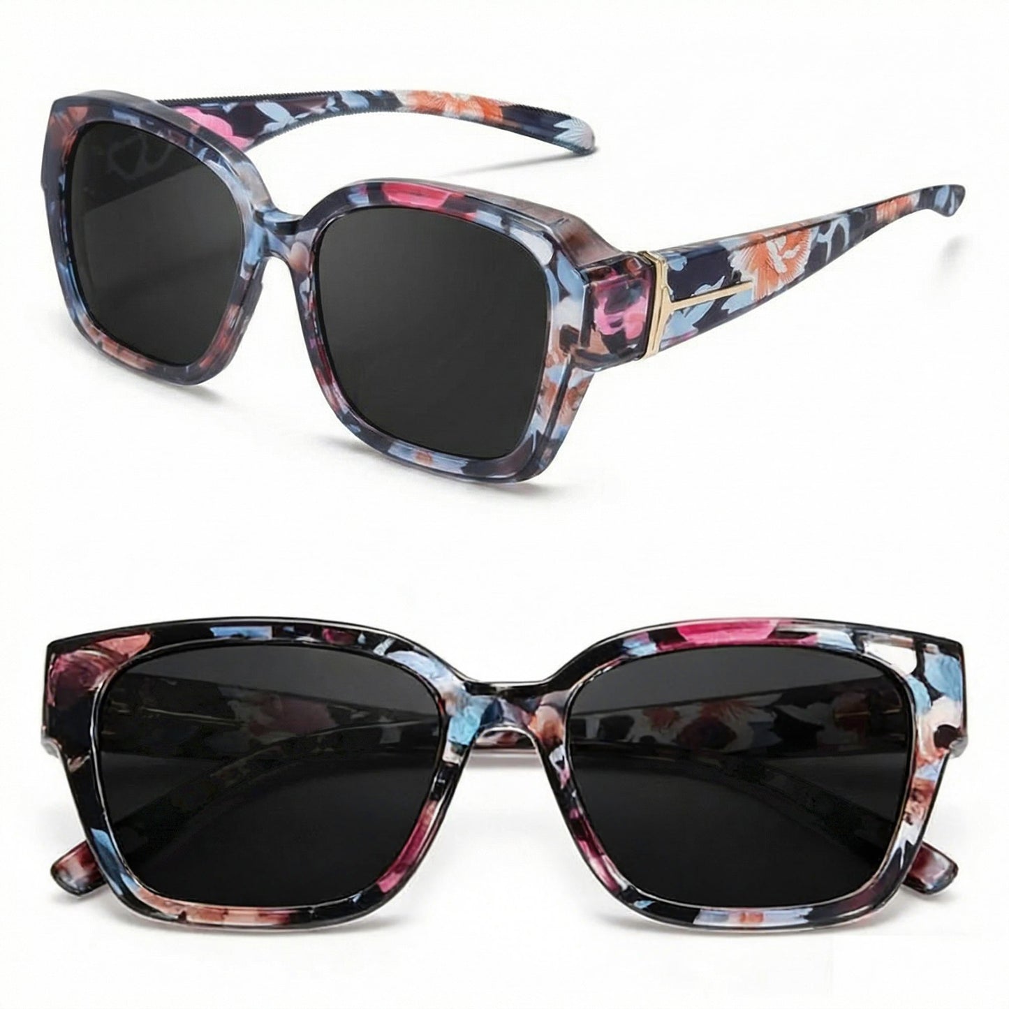 😎 Fitover Polarized Sunglasses for Myopia | UV400 & Anti-Blue Light | Ultra-Light Cat-Eye