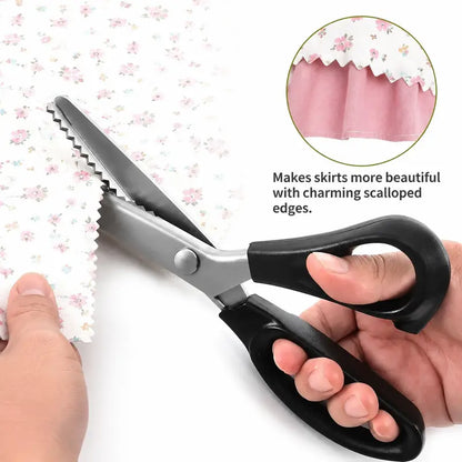 ✂️ Serrated Stainless Steel Scissors ✨The Ideal Choice for DIY Crafts