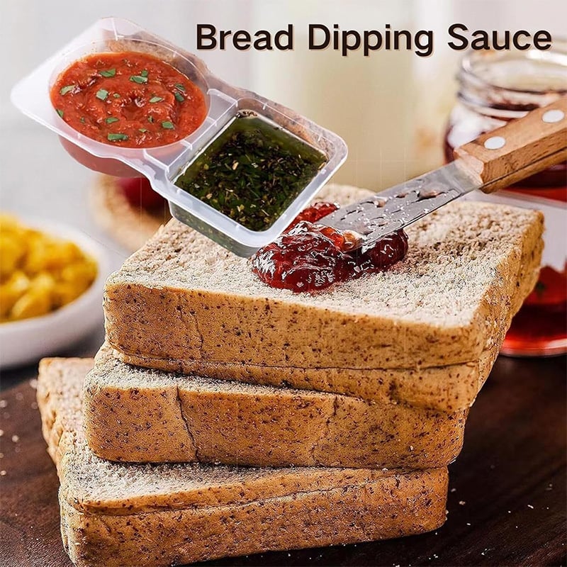 💥BUY 25 GET 25 FREE💥🥐Double Compartment Snack Containers With Lids