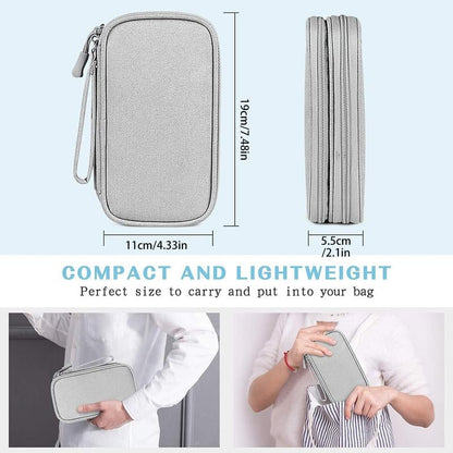 🔥Newest 2026 Model | 50% OFF Today | Travel Cable Organizer Bag – Dual-Layer Multifunctional Case
