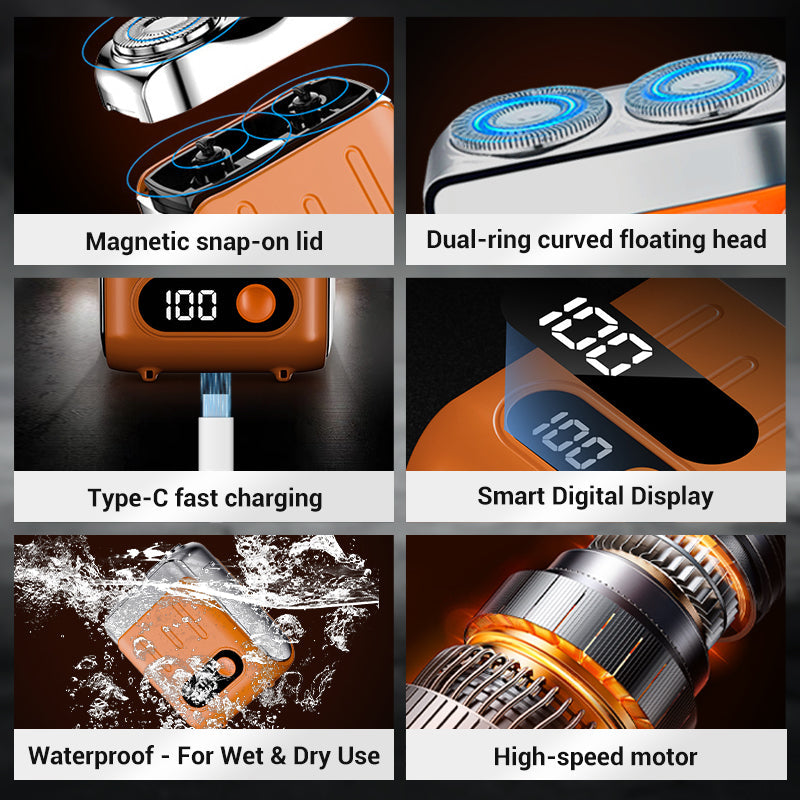 Half-price sale! Over 200,000 units sold this month! ✨ Portable mini rotary electric shaver for men! Shave easily anytime, anywhere.