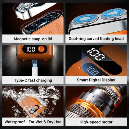 Half-price sale! Over 200,000 units sold this month! ✨ Portable mini rotary electric shaver for men! Shave easily anytime, anywhere.