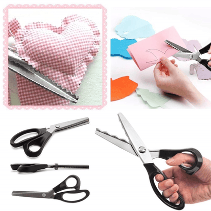🥳2026 HOT SALE🥳💞50K+ SOLD! ✂️🧵 50% OFF! DIY Serrated Sewing Scissors – Ultra-sharp stainless steel, cuts cleanly to the tip. Ideal for fabric, leather & paper – perfect zigzag edges every time! 🎨✅