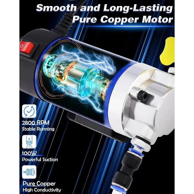⚡12V 100W Self-Priming Electric Oil Pump｜30 Min Continuous Work, Efficient Fluid Transfer Tool for Engine Oil, Gear & Transmission Fluid Removal, Car Oil Change Upgrade Tool