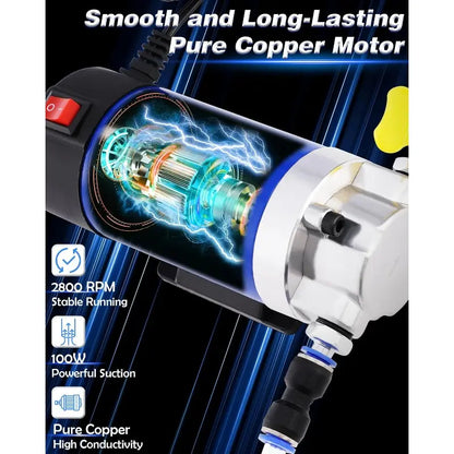 ⚡12V 100W Self-Priming Electric Oil Pump｜30 Min Continuous Work, Efficient Fluid Transfer Tool for Engine Oil, Gear & Transmission Fluid Removal, Car Oil Change Upgrade Tool