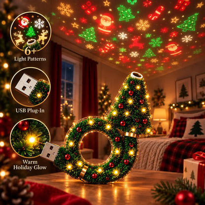 🎄 2026 New USB Plug-In Christmas Projector Night Light ✨ 6+ Holiday Patterns LED Ceiling Lamp, Warm Light Christmas Tree Projection, Room Decor for Bedroom, Party & Holiday Gifts