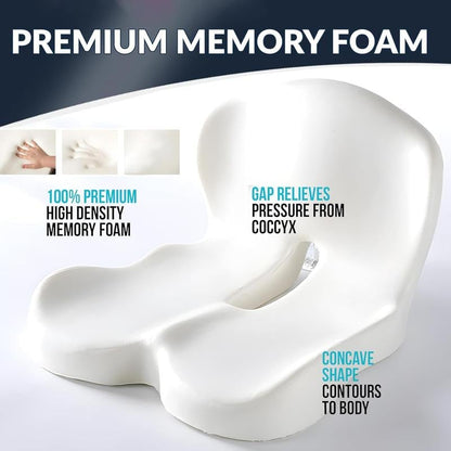 🔥2026 New 🛡️ Non-slip memory foam car and office seat cushions