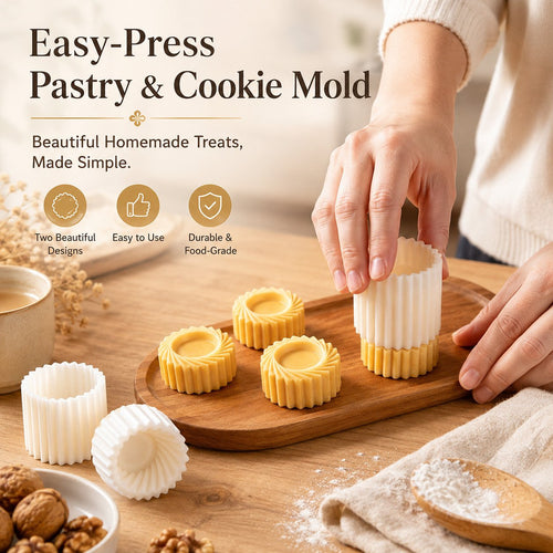 🔥Buy two get one free-Easy-Press Pastry & Cookie Mold
