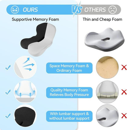 🔥2026 New 🛡️ Non-slip memory foam car and office seat cushions