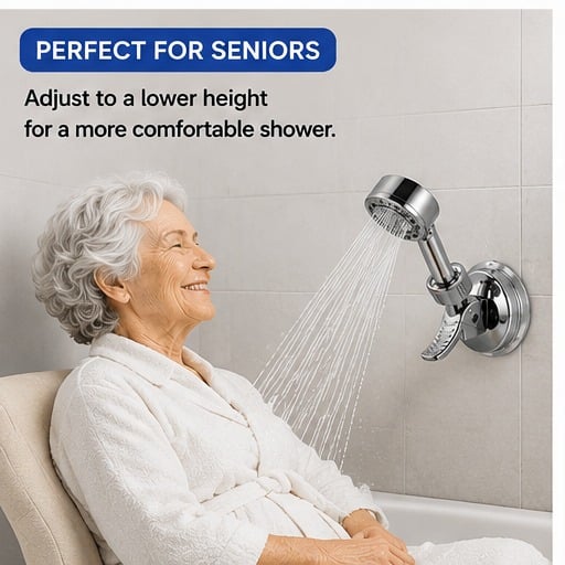 🔥Buy one get one free adjustable shower head holder
