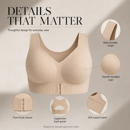 👙 Women's Plus-Size Breathable Sports Bra, Push-Up & Anti-Sag Lift Support, Criss-Cross Back Design, Comfort Workout Bra for Gym & Daily Wear