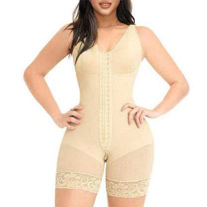 FAJAS  SHAPEWEAR FOR WOMEN TUMMY CONTROL POST SURGERY FULL BODY SHAPER BUTT LIFTER WITH ZIPPER CROTCH