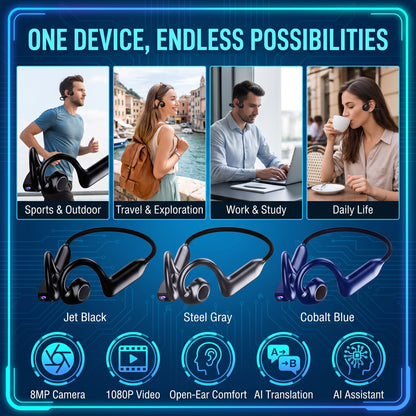 🔥50%OFF🔥Smart Camera Earphone Al Translator Wearable Headset