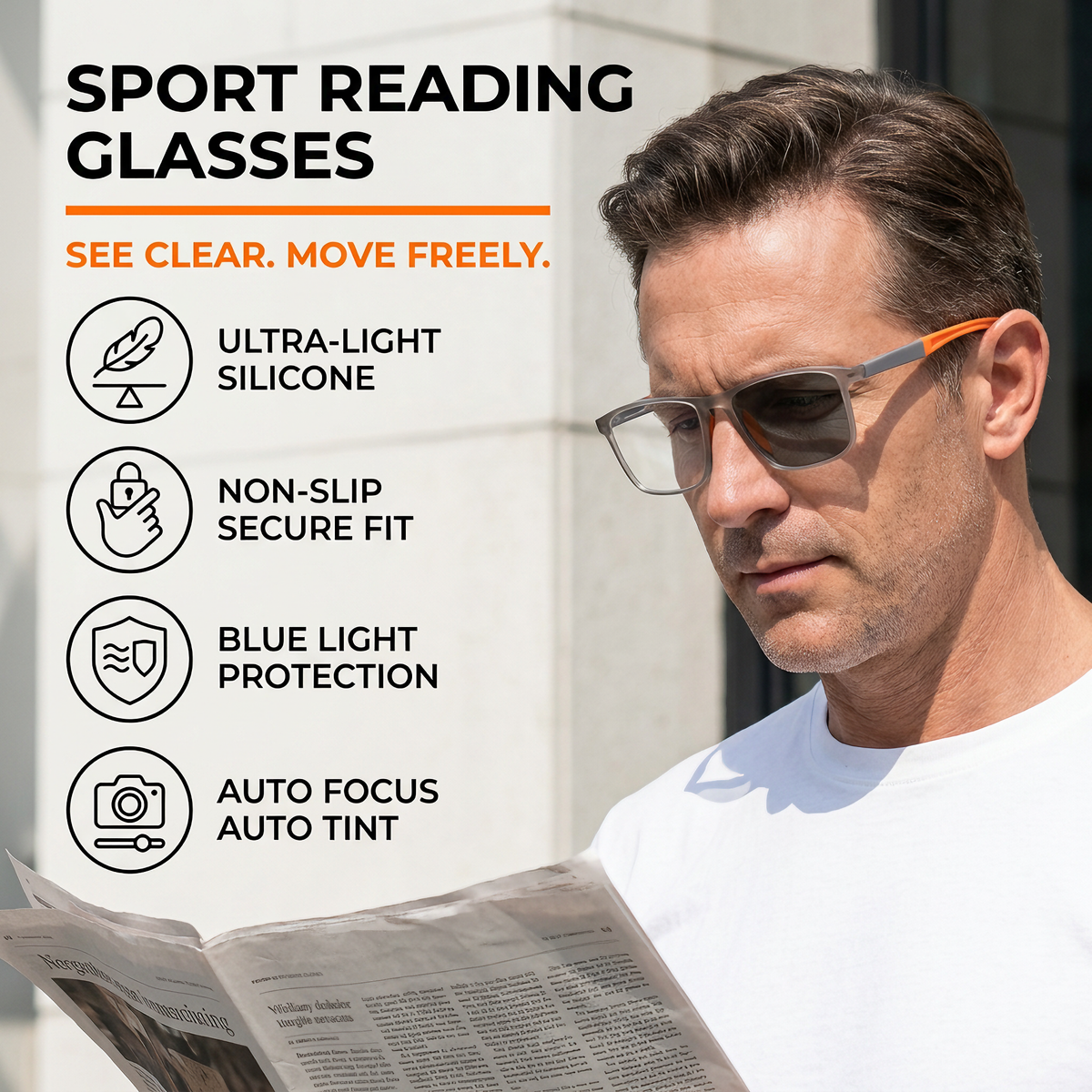 👓Buy 1 Free 1🔥 Photochromic Reading Glasses Smart Zoom Progressive Multifocal Lenses