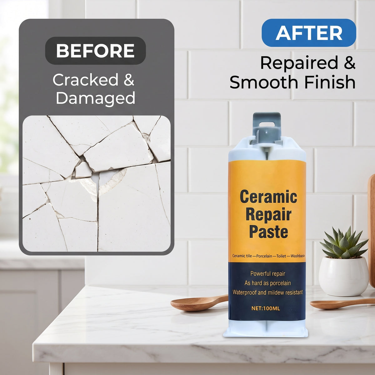 💕Buy 1 Get 1 Free🏠🛠Twin-Tube Ceramic Tile Repair Paste