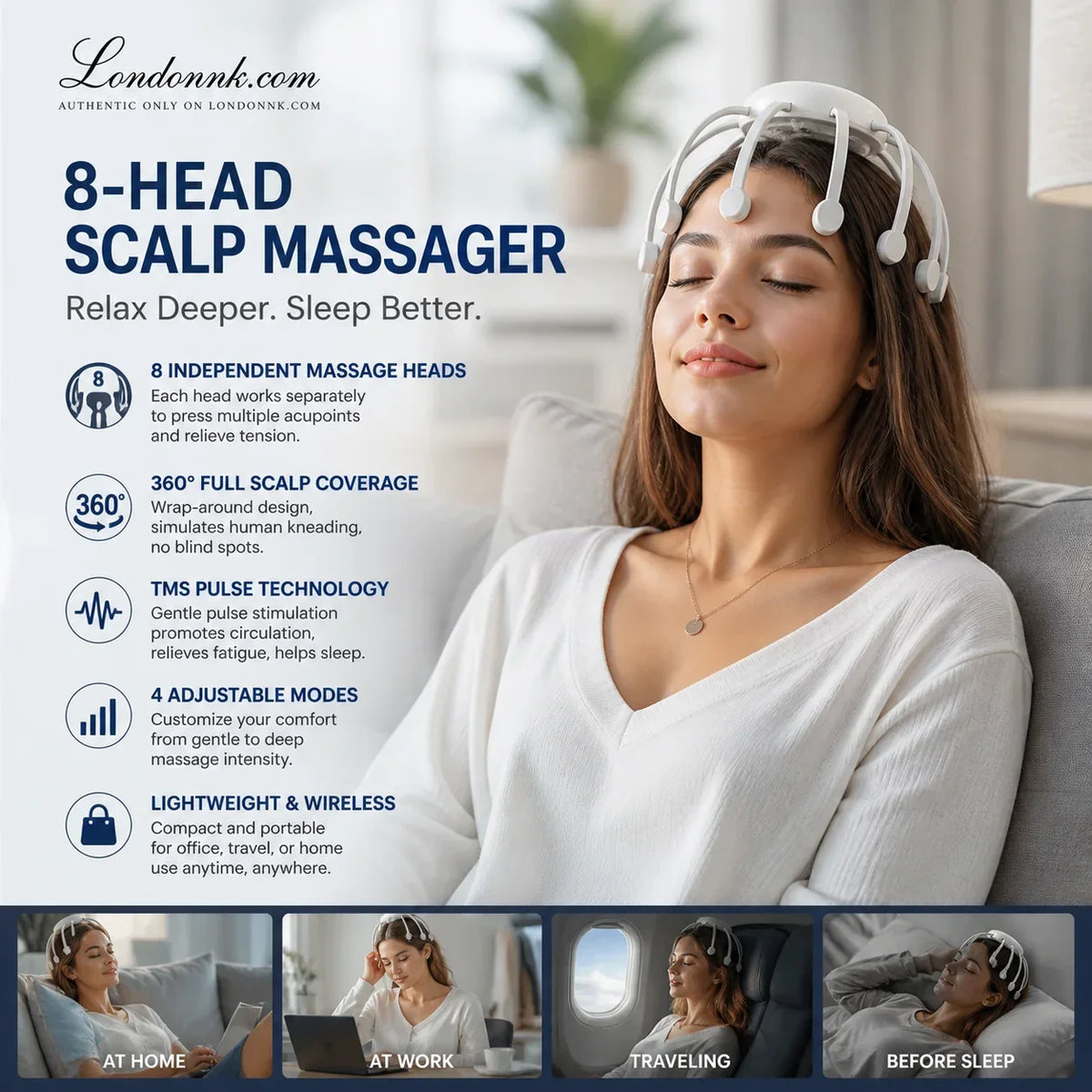 🐙Free Delivery💆‍♂️ Intelligent Octopus Head Massager🔋