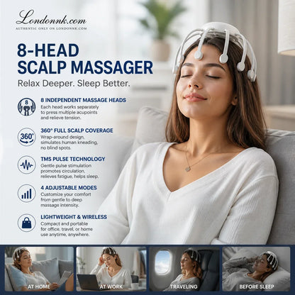 🐙Free Delivery💆‍♂️ Intelligent Octopus Head Massager🔋