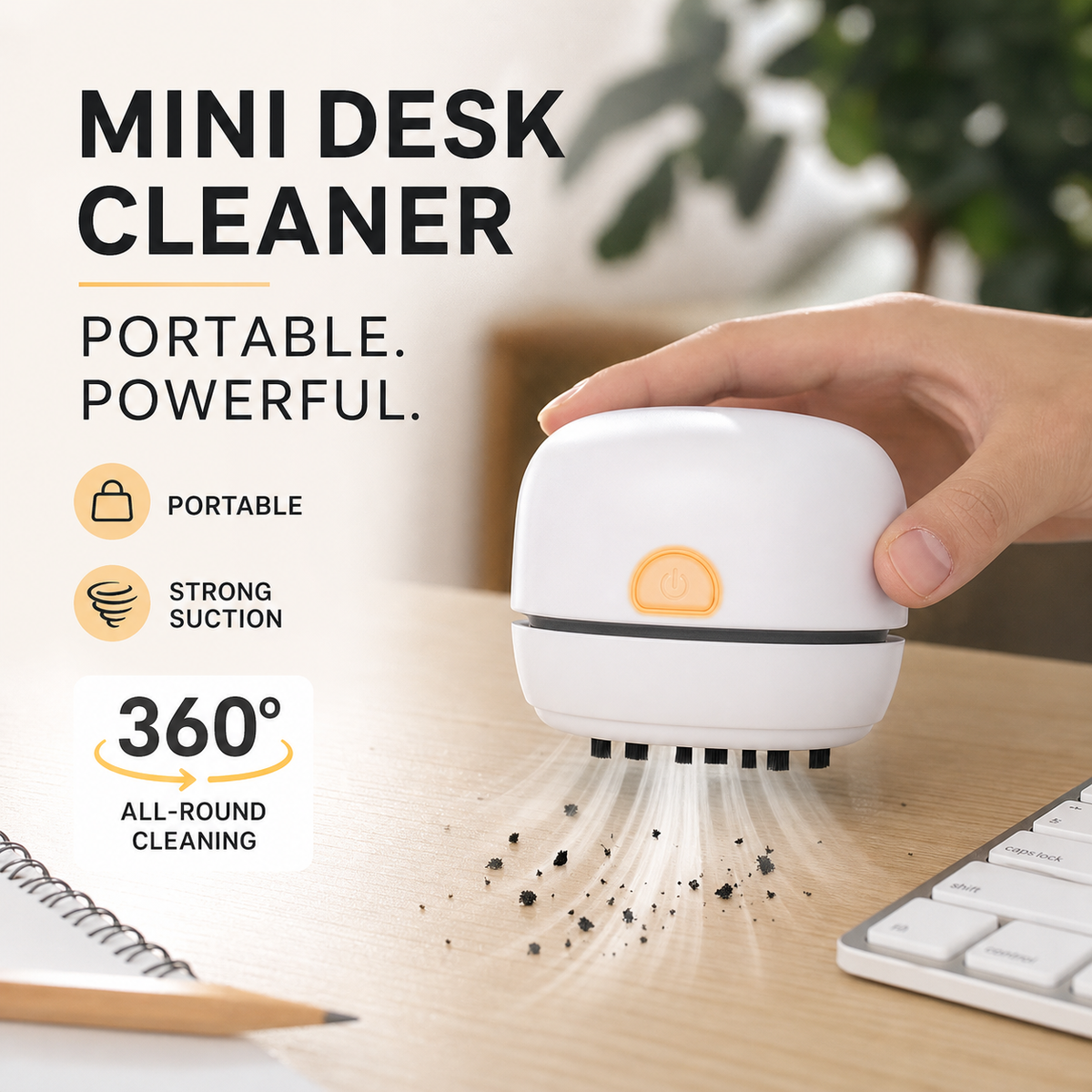 🔥Limited-time 50% off-Mini portable desktop vacuum cleaner