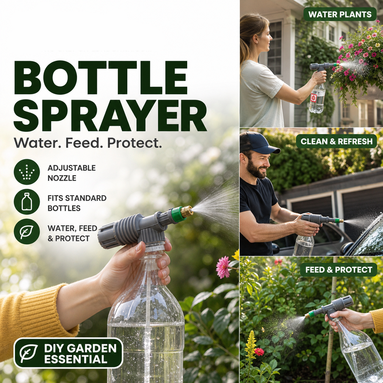 🌿Enjoy 50% off now! Buy one get one free！Manual beverage bottle sprayer with adjustable nozzle