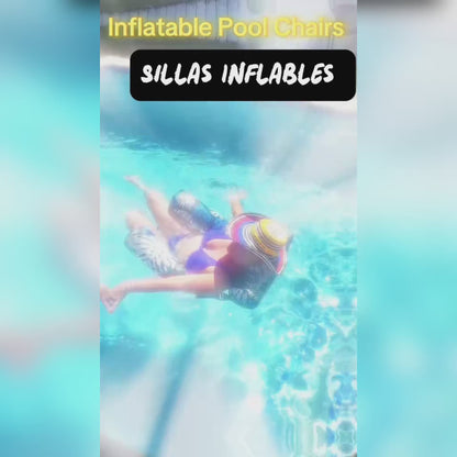 💺 50% OFF NOW! 🌴 Inflatable Floating Chair – Tropical Leaf & Ultra-Light 260g 🌊