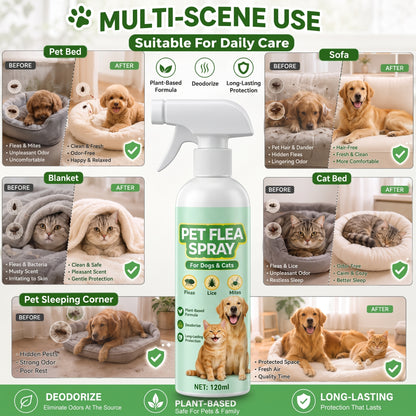 🥳2026 TOP PICK🥳 Pet Flea Spray – Plant-Based, Gentle Yet Effective🛡️💨