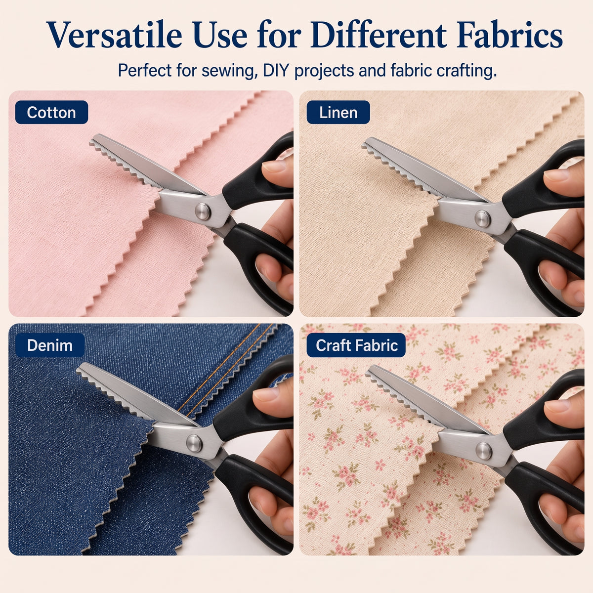 ✂️Professional Serrated Scissors for Sewing, Crafts & Everyday DIY Projects
