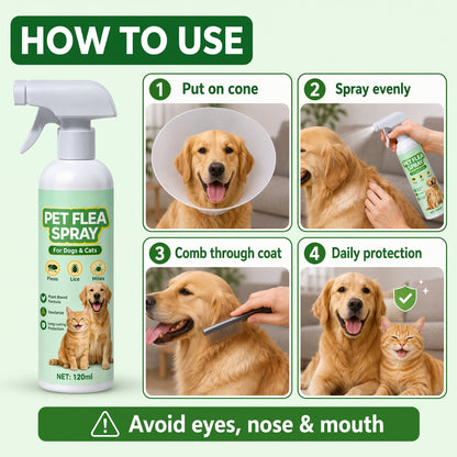 🥳2026 TOP PICK🥳 Pet Flea Spray – Plant-Based, Gentle Yet Effective🛡️💨