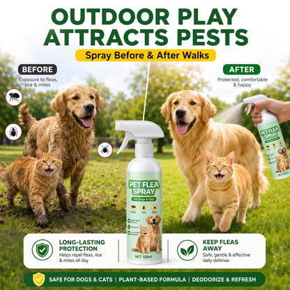🥳2026 TOP PICK🥳 Pet Flea Spray – Plant-Based, Gentle Yet Effective🛡️💨