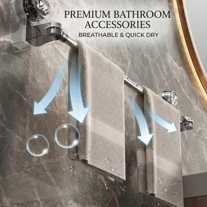 ✨50%OFF✨Adjustable Suction Cup Towel Bar No-damage Bathroom Towel & slipper Holder