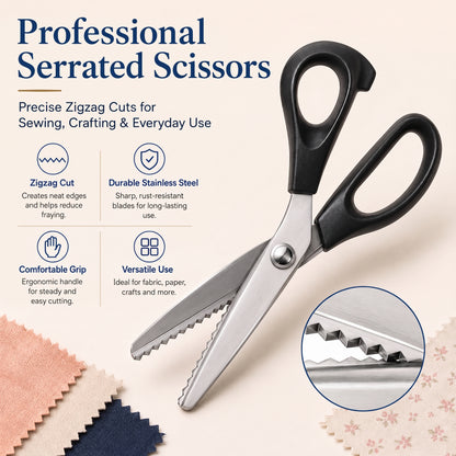 ✂️Professional Serrated Scissors for Sewing, Crafts & Everyday DIY Projects