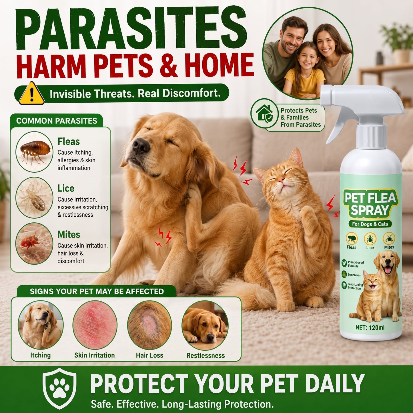 🥳2026 TOP PICK🥳 Pet Flea Spray – Plant-Based, Gentle Yet Effective🛡️💨
