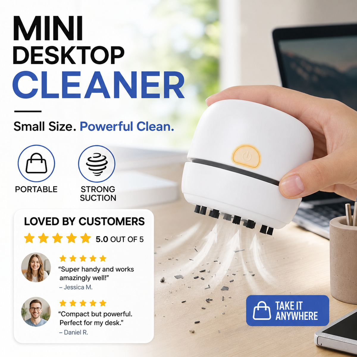 🔥Limited-time 50% off-Mini portable desktop vacuum cleaner