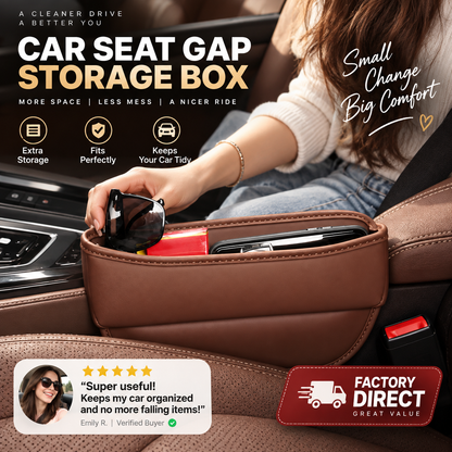 Car Seat Crevice Storage Box, Multifunctional Seat Crevice Storage Box, In-Car Seat and Center Console Storage Strip
