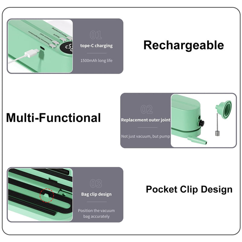 💥Limited-time 50% off💥Portable handheld vacuum food preservation packaging and laminating machine🍃