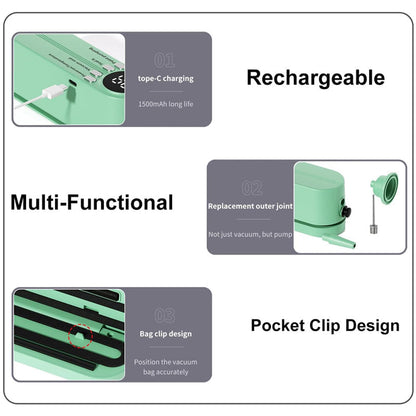 💥Limited-time 50% off💥Portable handheld vacuum food preservation packaging and laminating machine🍃