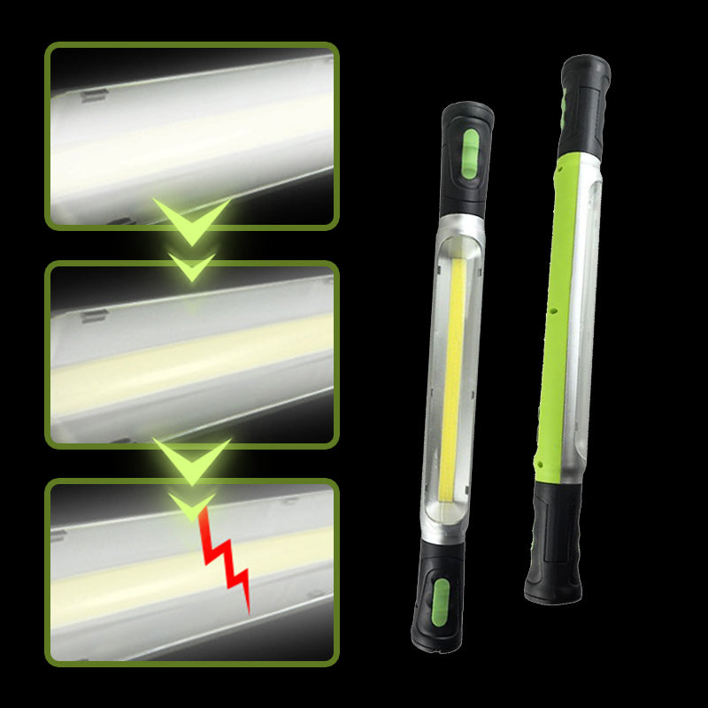 🛠️⚡ Rechargeable LED Work Light with Hook – 50% OFF! 3 modes, dual 2600mAh batteries, 3+ hours runtime – tough & portable.